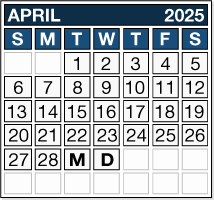 April 2025 Pension Payment Calendar