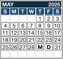 May 2025 Pension Payment Calendar