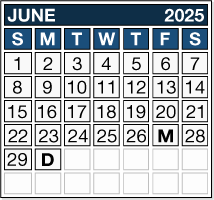 June 2025 Pension Payment Calendar