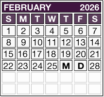 February 2026 Pension Payment Calendar